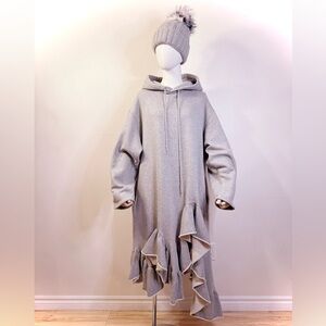 🩶 StyleNanda Oversized Grey Hoodie Dress